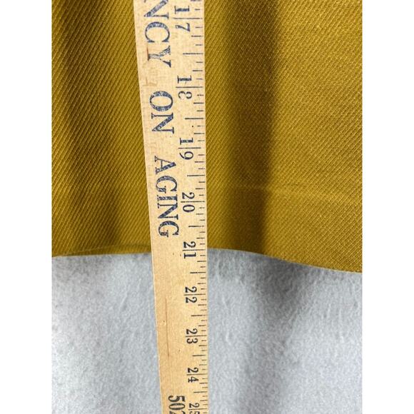 Ann Taylor Skirt Sz 8 Green Straight Pencil Flat Front Zip Back Cotton Lined - Picture 4 of 9